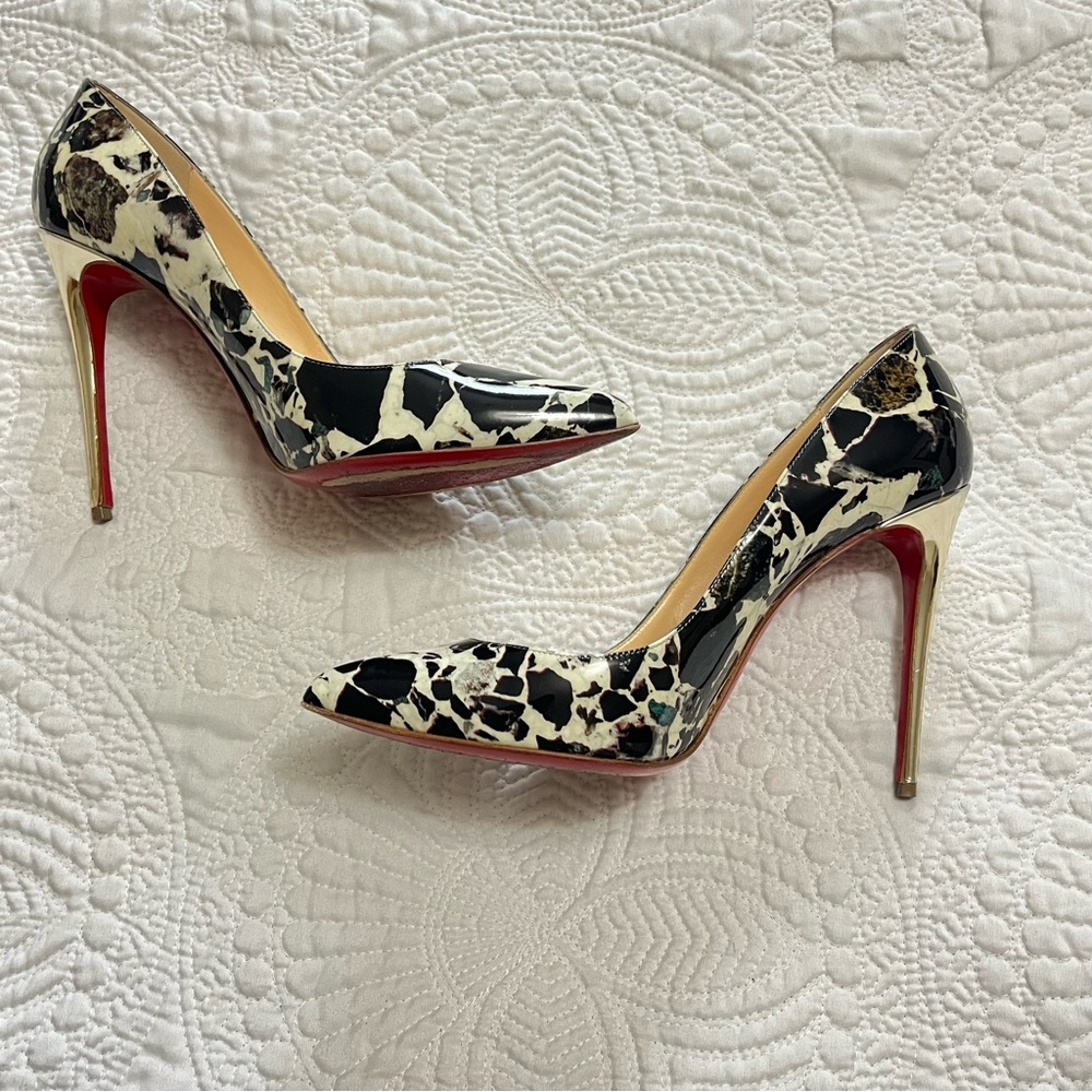 CHRISTIAN LOUBOUTIN Pigalle Follies 100 Pointy Toe Pump Heel Patent Leather 40 - Picture 6 of 12